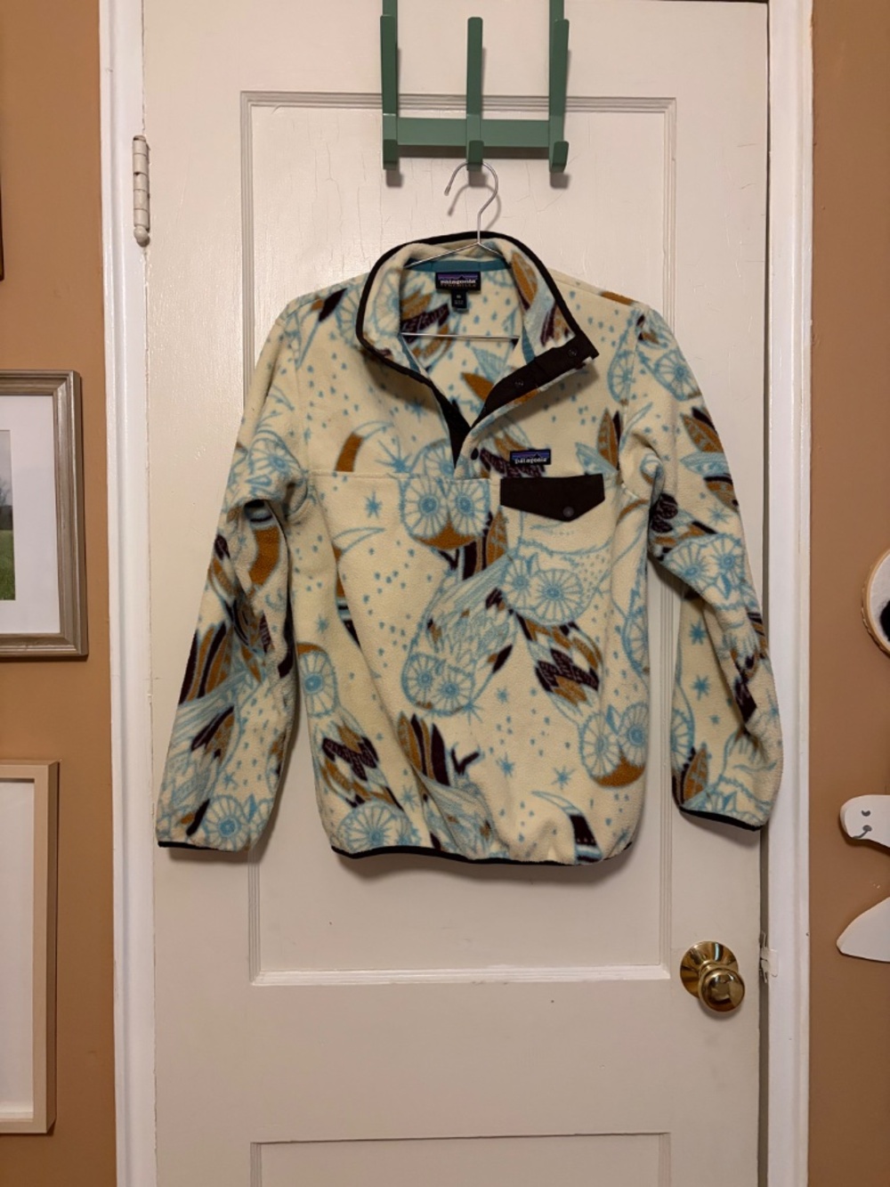 Patagonia Synchilla fleece! Owl print! - Picture 4 of 4